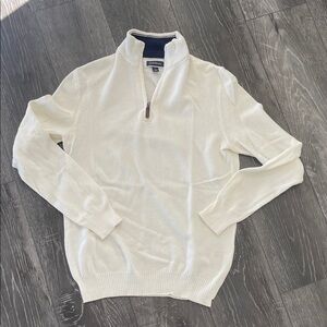Club Room Off-White Zip-Up Sweater